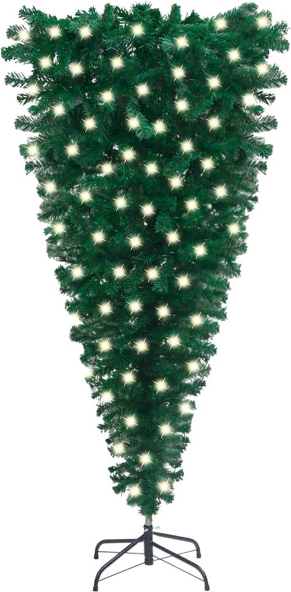 VidaLife Kunstkerstboom ondersteboven met LED's 150 cm groen
