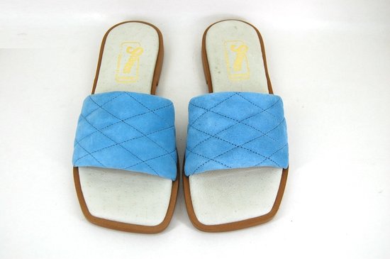 Stravers - Platte Slippers met Vierkante Neus Maat 44 Dames Grote Maten Schoenen
