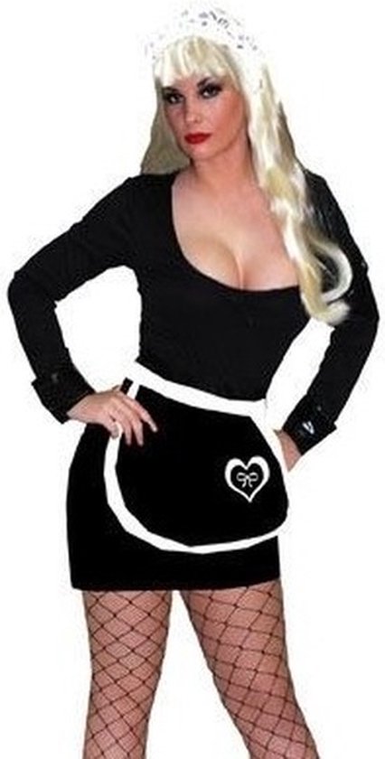 Dienstmeisjes verkleed schort zwart met diadeem - Dienstmeisje serveerster kamermeisje kostuums