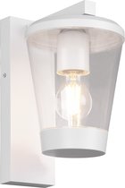 LED Tuinverlichting - Wandlamp - Torna Civonu - E27 Fitting - Rond - Spatwaterdicht IP44 - Mat Wit - Aluminium