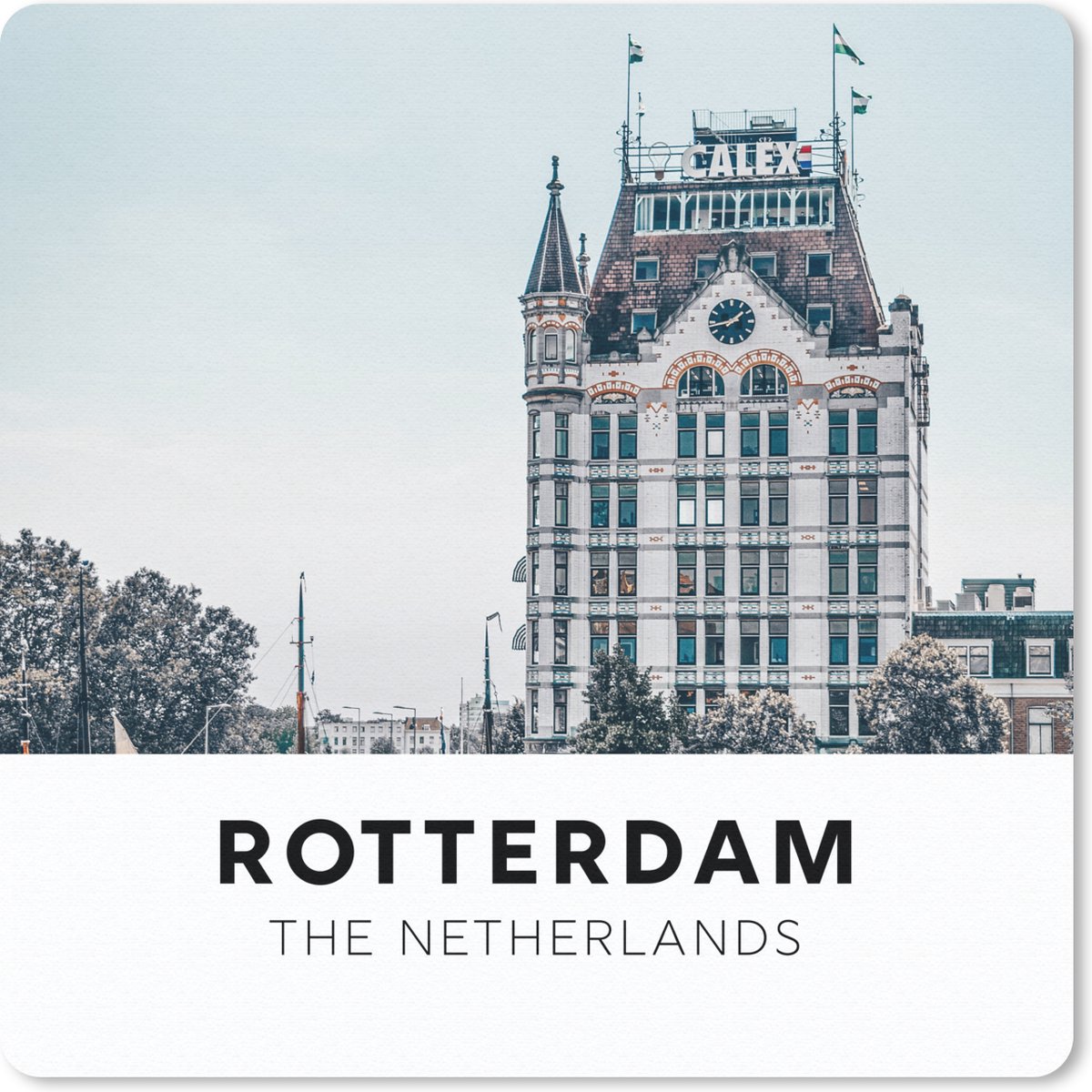 Muismat 30x30 cm - Mousepad Rotterdam - Nederland - Architectuur - Muismatten