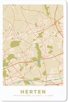 Muismat - Mousepad - Stadskaart - Herten - Kaart - Vintage - Plattegrond - 18x27 cm - Muismatten
