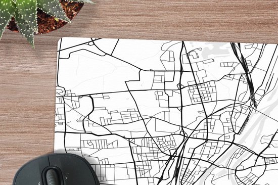Muismat 20x20 cm - Mousepad Kaart - Magdeburg - Plattegrond - Stadskaart - Muismatten - Stadskaart