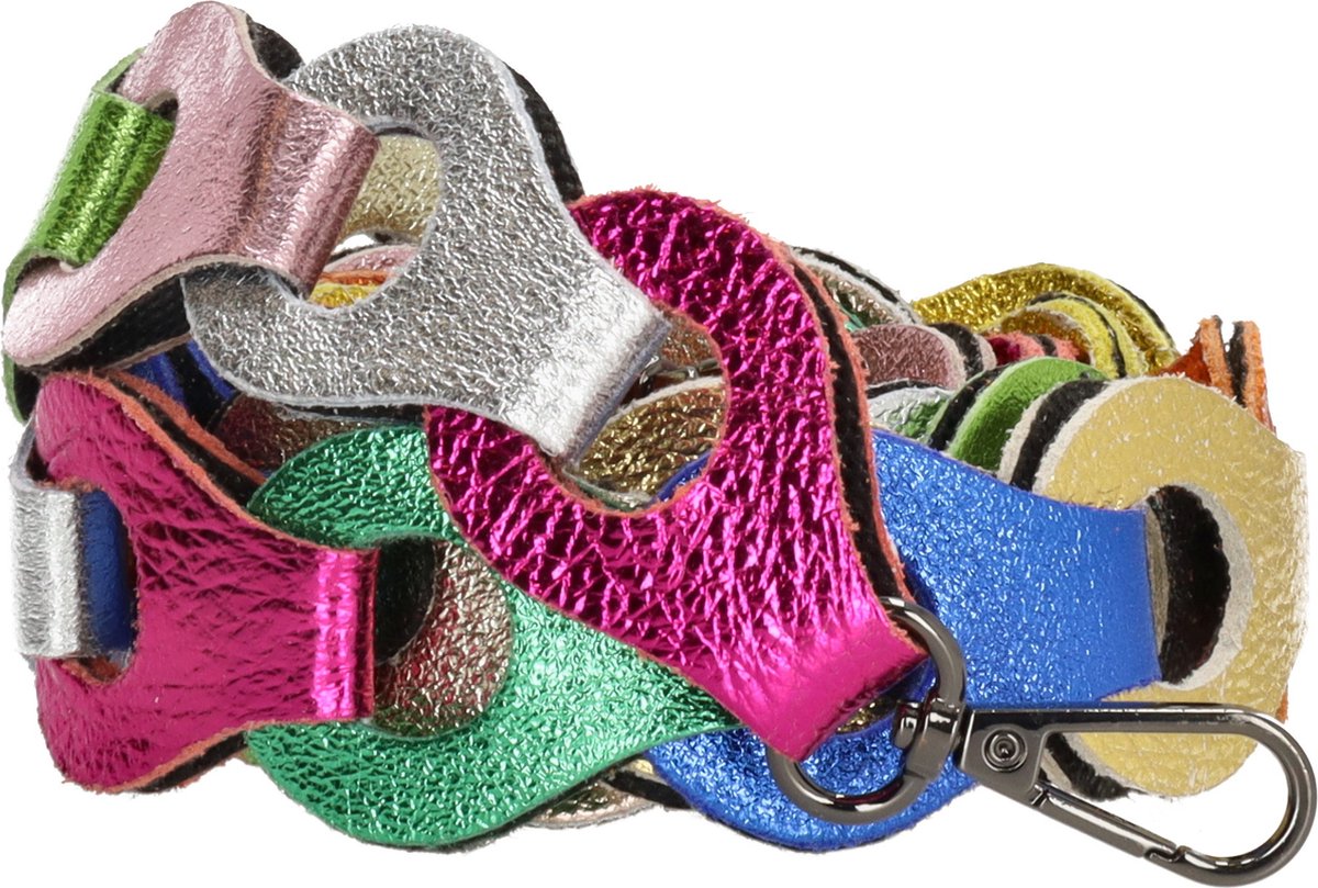 Charm London Anna Schouderband - 100% Leer - Leren Tas - Multi