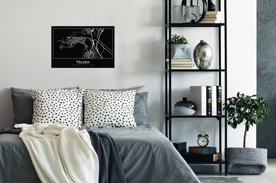 Affiche Velsen - Plan de la ville - Carte - Plan d'étage - 30x20 cm