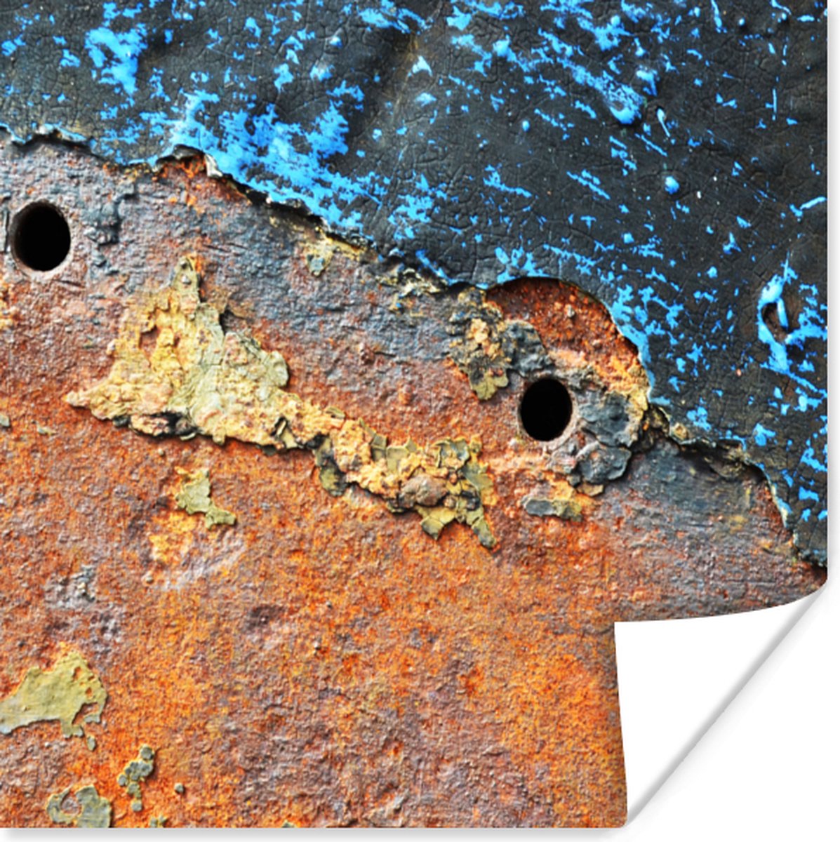 Poster Roest - Retro - Metaal - 30x30 cm