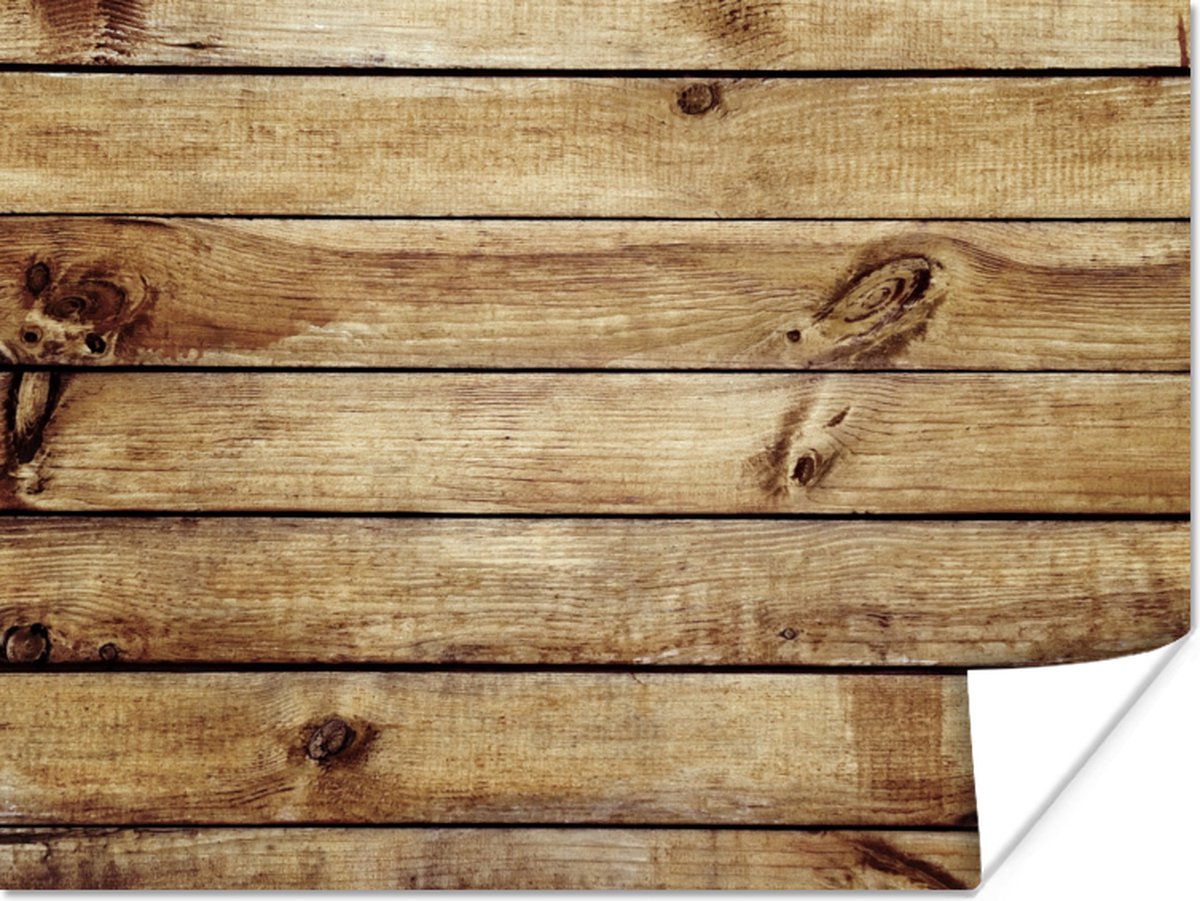Poster Hout - Planken - Structuur - 80x60 cm