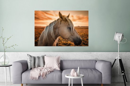 Affiche Cheval - Animaux - Portrait - 120x80 cm