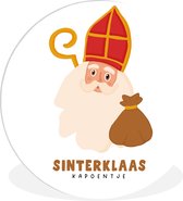 WallCircle - Schilderij - Sinterklaas Sint Decoratie - Multicolor - 90 X 90 Cm