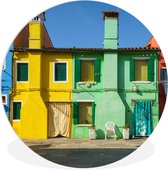 Homes on Burano Wall assiette en plastique ronde ⌀ 90 cm - impression photo sur cercle mural / cercle vivant (décoration murale)