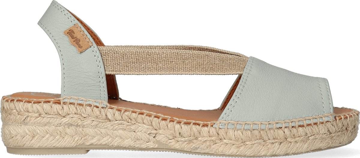 Toni Pons Etna Dames Espadrilles Cel | Grijs | Leer | Maat 36 | ETNAcel