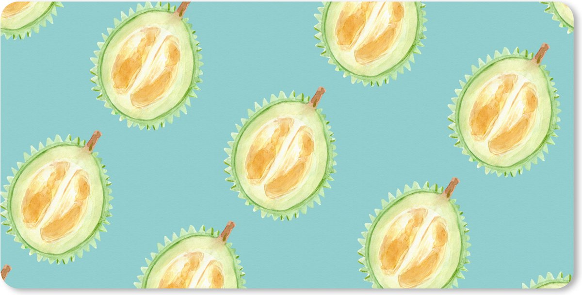 Muismat XXL 80x40 cm - Bureau onderlegger - Bureau mat Citrus - Fruit - Sjablonen - Blauw - Bureaumat - Gaming mousepad xl - Bureaulegger groot - Computer deskmat