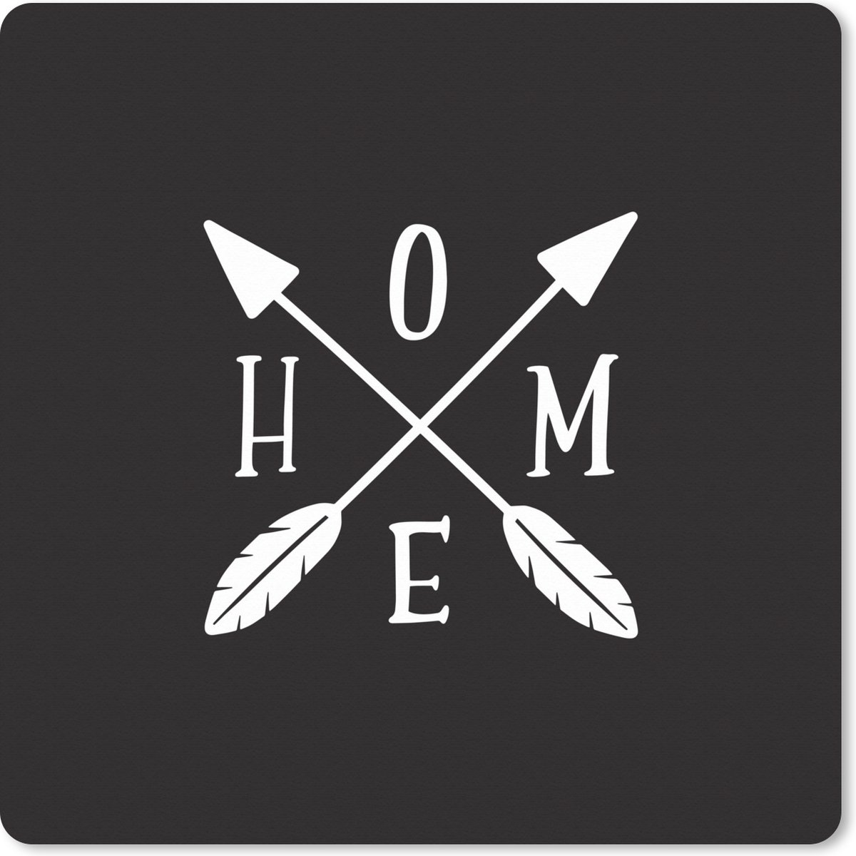 Muismat XXL 40x40 cm - Bureau onderlegger - Bureau mat Quotes - Home - Spreuken - Huis - Bureaumat - Gaming mousepad xl - Bureaulegger groot - Computer deskmat