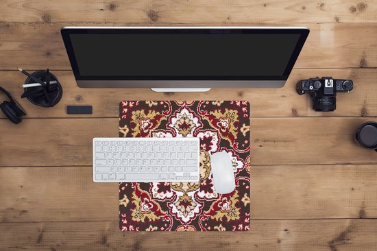 Tapis de souris XXL - Sous-main - Tapis de bureau - Tapis Persan - Tapis - Mandala - 40x40 cm - Tapis de souris XXL