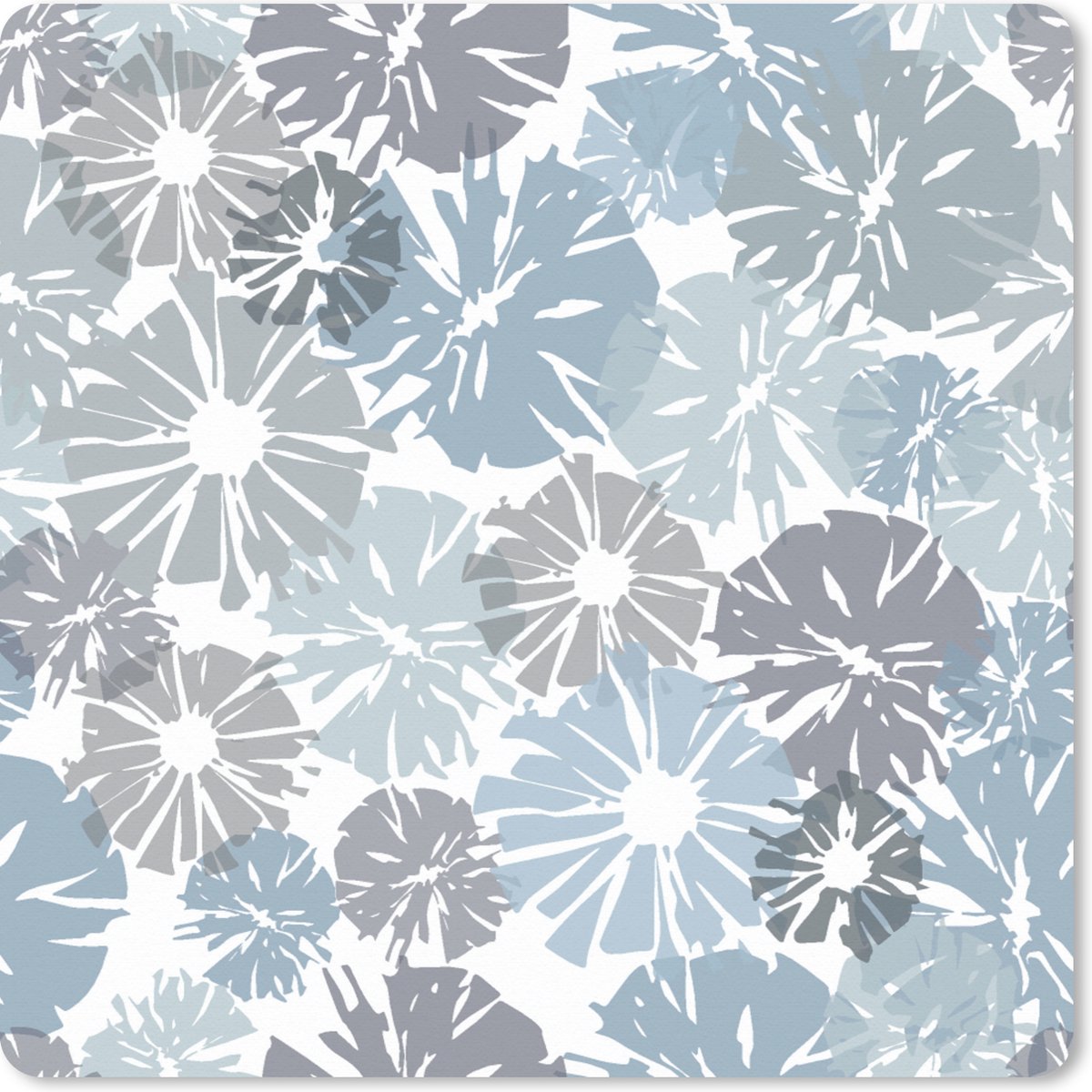 Muismat XXL 40x40 cm - Bureau onderlegger - Bureau mat Bloemen - Abstract - Patroon - Bureaumat - Gaming mousepad xl - Bureaulegger groot - Computer deskmat