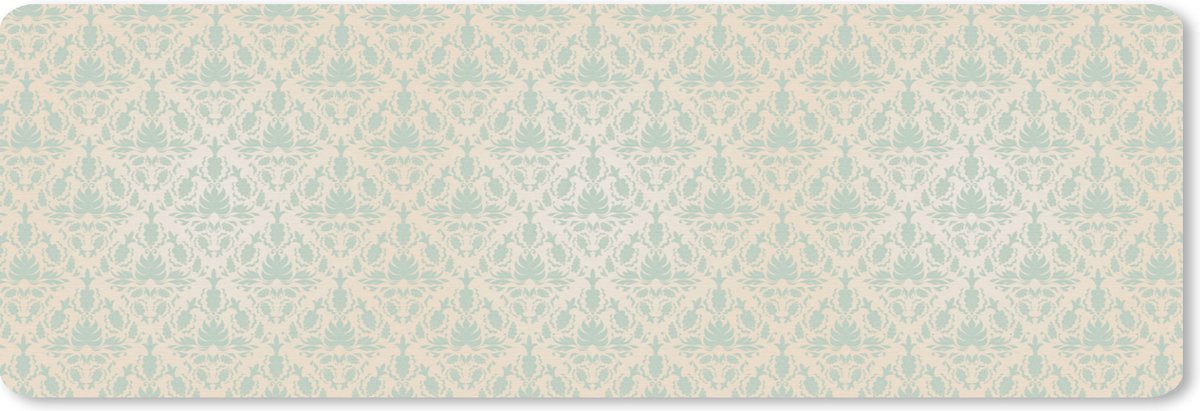 Muismat XXL 90x30 cm - Bureau onderlegger - Bureau mat Damast - Vintage - Pastel - Design - Bureaumat - Gaming mousepad xl - Bureaulegger groot - Computer deskmat