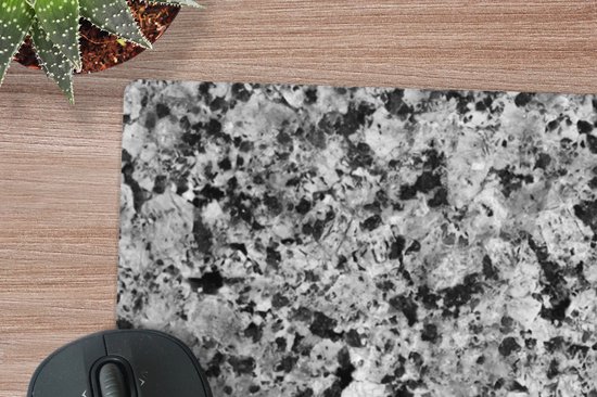 Tapis de souris XXL - Sous-main - Tapis de bureau - Cristal - Zwart - Grijs - Granit - 90x30 cm - Tapis de souris XXL