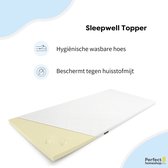 Sleepwell © Topper - Matelas supérieur en mousse à mémoire de forme - 6cm de hauteur - 160x200cm - Housse lavable et Aloe Vera