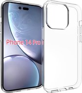 iPhone 14 Pro Hoesje - MobyDefend Transparante TPU Gelcase - Volledig Doorzichtig - GSM Hoesje - Telefoonhoesje Geschikt Voor iPhone 14 Pro