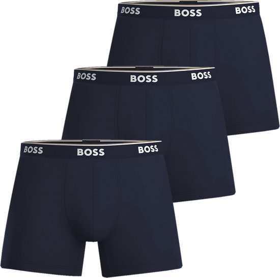 BOSS - Boxershorts Power 3-Pack Donkerblauw 480 - Heren - Maat XL - Body-fit