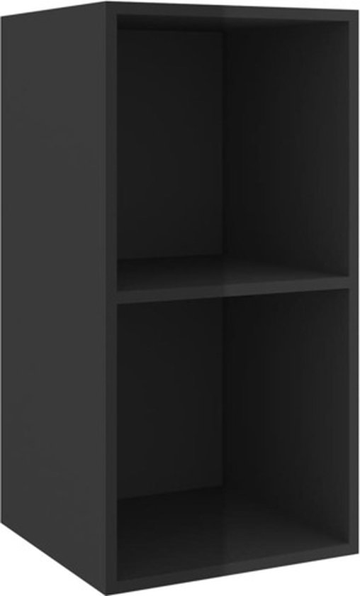 vidaXL-Tv-wandmeubel-37x37x72-cm-spaanplaat-hoogglans-zwart