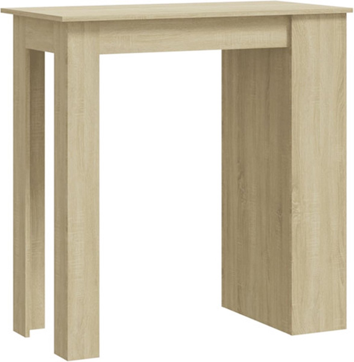 vidaXL Bartafel - met - opbergrek - 102x50x103,5cm - bewerkt - hout - sonoma - eiken sonoma eiken