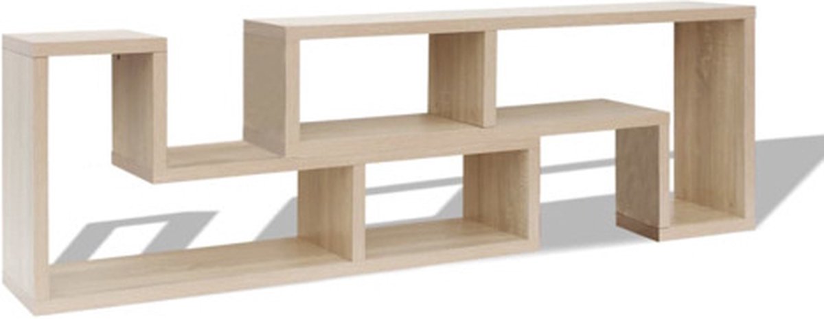 vidaXL - TV-meubel - Dubbel - L-vormige - eiken