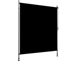 vidaXL - Rolgordijn - voor - buiten - 200x270 - cm - antraciet