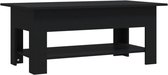 vidaXL Salontafel basse 102 x 55 x 42 cm Aggloméré Noir