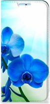 Stand Case met foto Xiaomi Redmi Note 11/11S Telefoonhoesje Orchidee Blauw