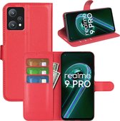 OnePlus Nord CE 2 Lite Hoesje - MobyDefend Kunstleren Wallet Book Case (Sluiting Voorkant) - Rood - GSM Hoesje - Telefoonhoesje Geschikt Voor OnePlus Nord CE 2 Lite
