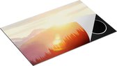 Chefcare Inductie Beschermer Zonsondergang in het Bos - 81,6x52,7 cm - Afdekplaat Inductie - Kookplaat Beschermer - Inductie Mat