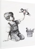Schilderij - Banksy- Game Changer, gemaakt voor het verplegend personeel tijdens Covid, premium print, wanddecoratie