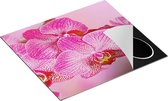 Chefcare Inductie Beschermer Roze Orchidee Bloemen - 60x52 cm - Afdekplaat Inductie - Kookplaat Beschermer - Inductie Mat