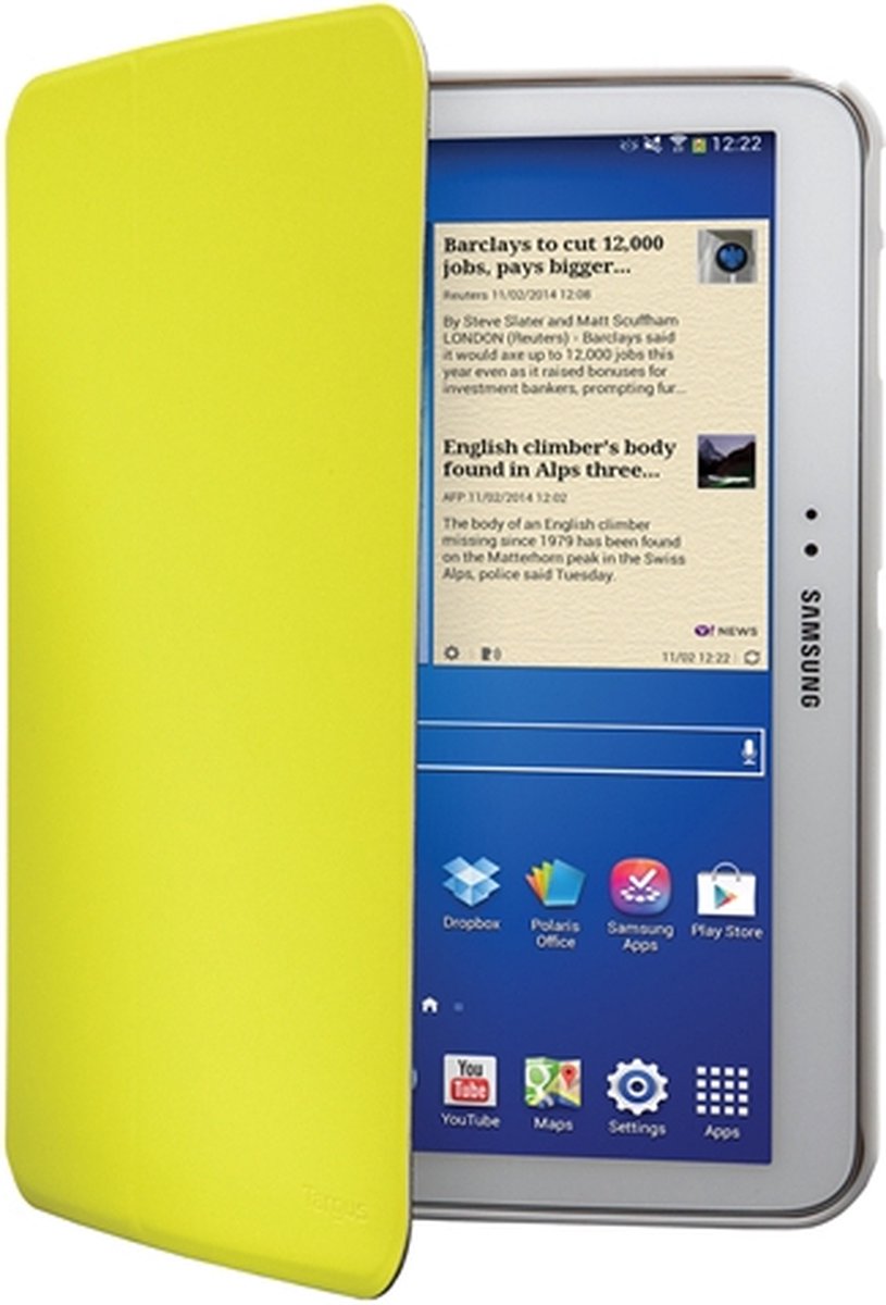 Targus Covers Slimfit lichte Evervu hoes voor Samsung Galaxy Tab 4 10.1 inch - Geel
