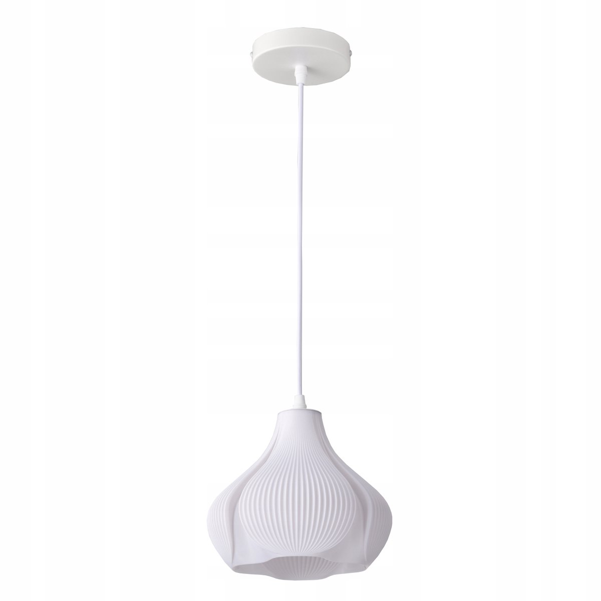 Nenufar hanglamp 3D print bioplastic wit Ø20cm E27
