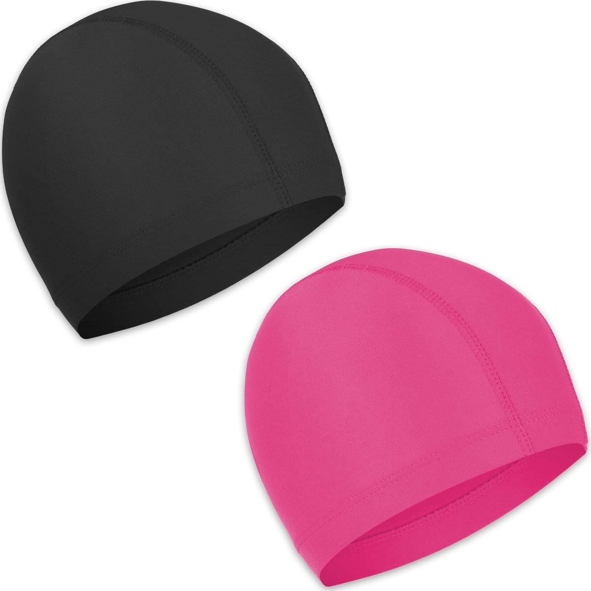 SolidKeus - Set van 2 Unisex Polyester Zwemcaps voor Kinderen en Volwassenen