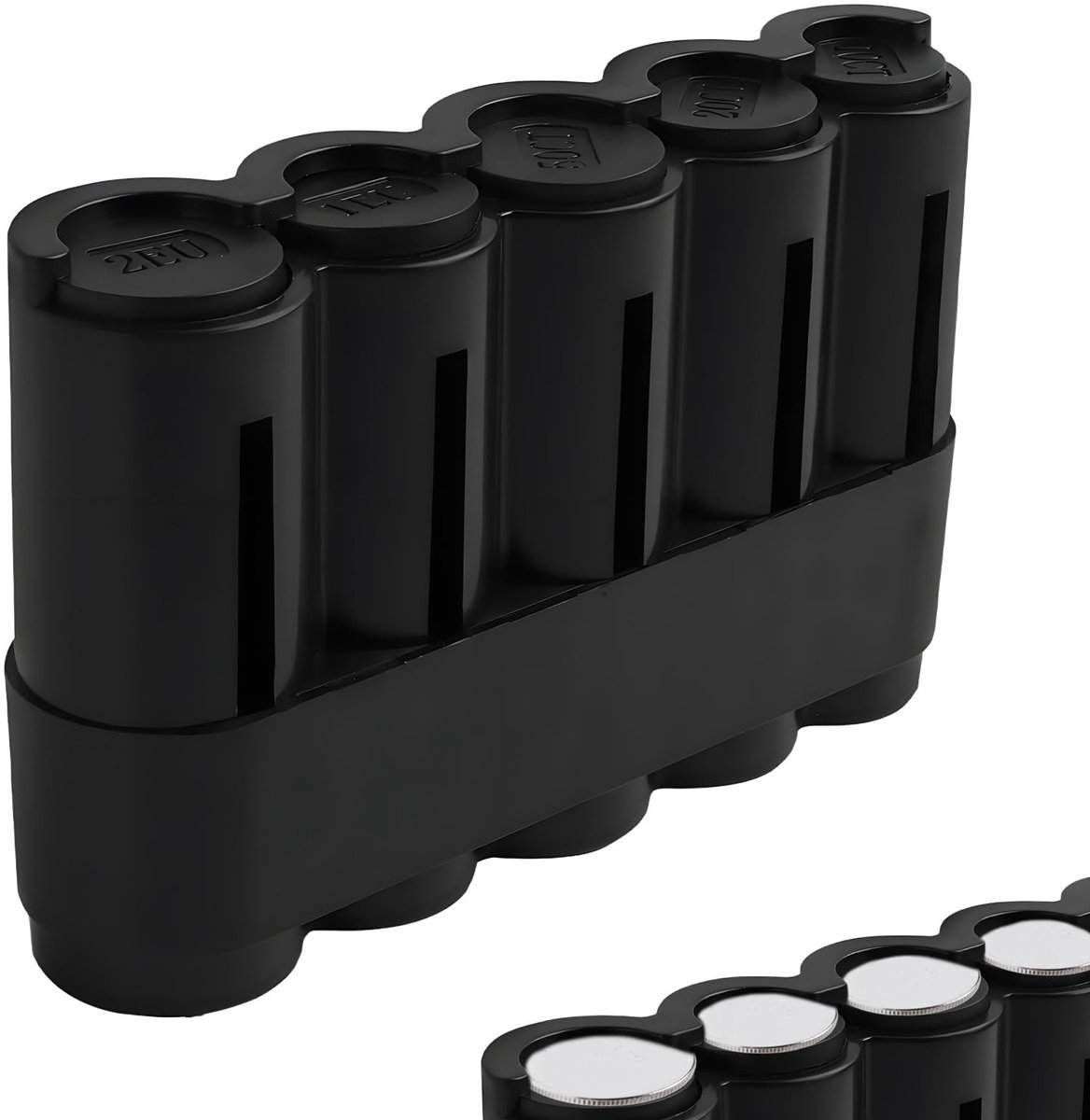 SolidKeus - Coin Dispenser met 5 Compartimenten voor Gemakkelijk Geldbeheer