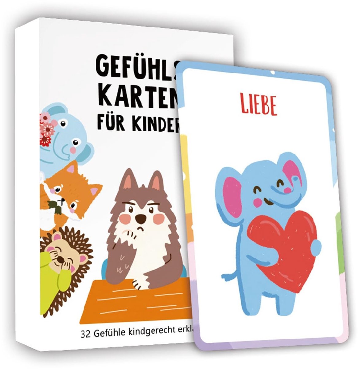 SolidKeus - Emotiekaarten voor Kinderen - 32 Stuks voor Herkenning van Gevoelens
