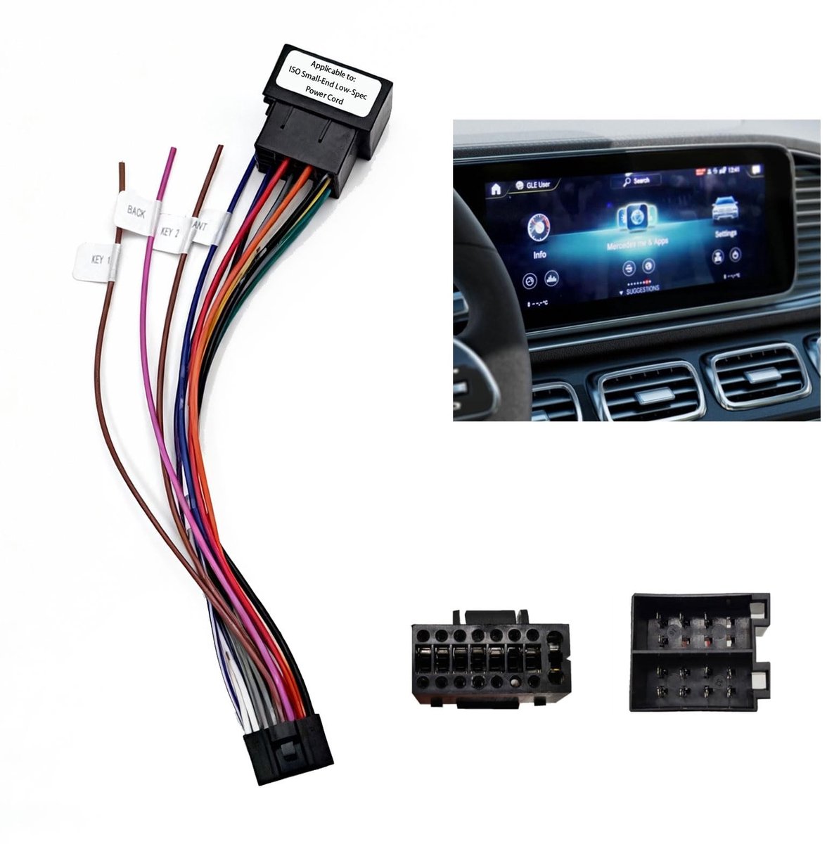 SolidKeus - 16-Pins ISO Adapterkabel voor Android Auto