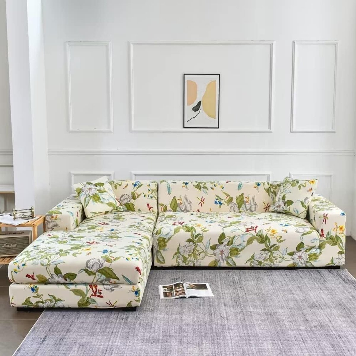 Sofahoes voor 3 Zits Bank - Verwijderbare en Antislip Hoes van Polyester voor Eetkamer - Groene Kleur
