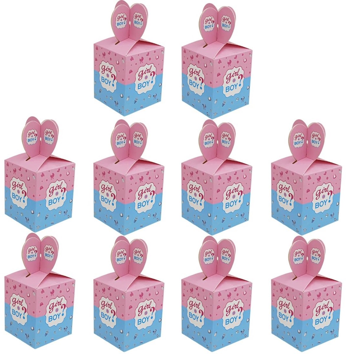 SolidKeus - Set van 10 Feestgeschenkdozen voor Openbaring en Decoratie