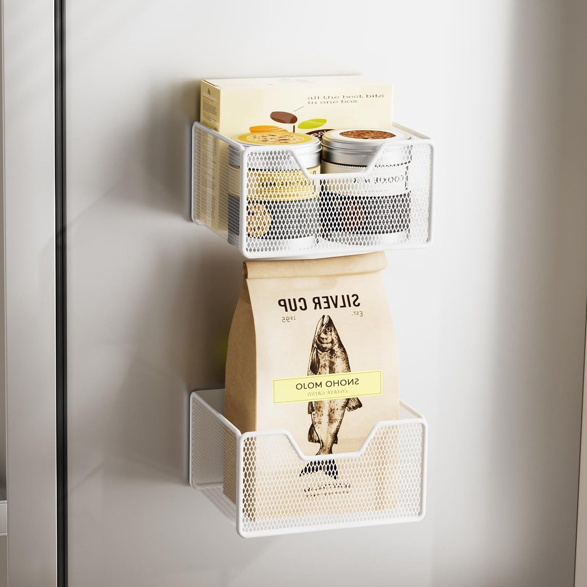 SolidKeus - Set van 2 Magnetische Keukenorganizers voor de Koelkast