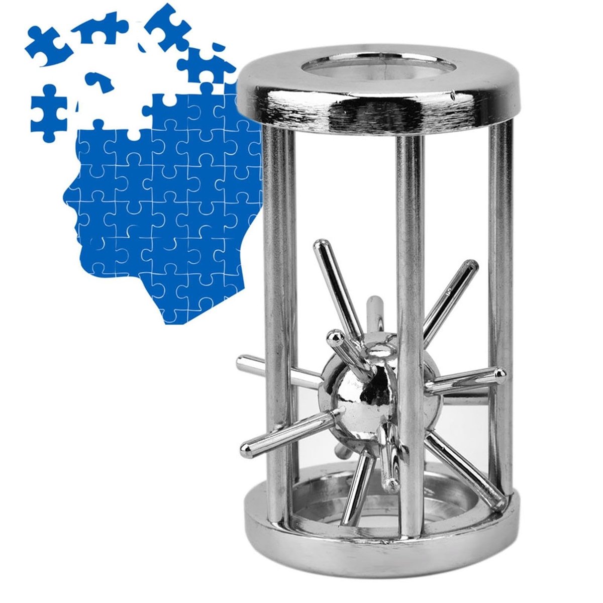 SolidKeus - IQ Huzzle Puzzle van Metaal voor Volwassenen