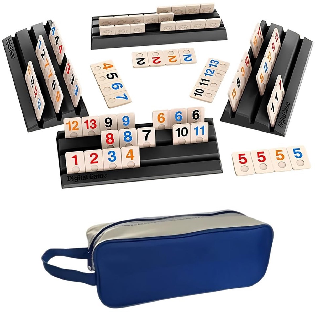 SolidKeus - Rummy Bordspel voor 2-4 Spelers met 114 Onderdelen