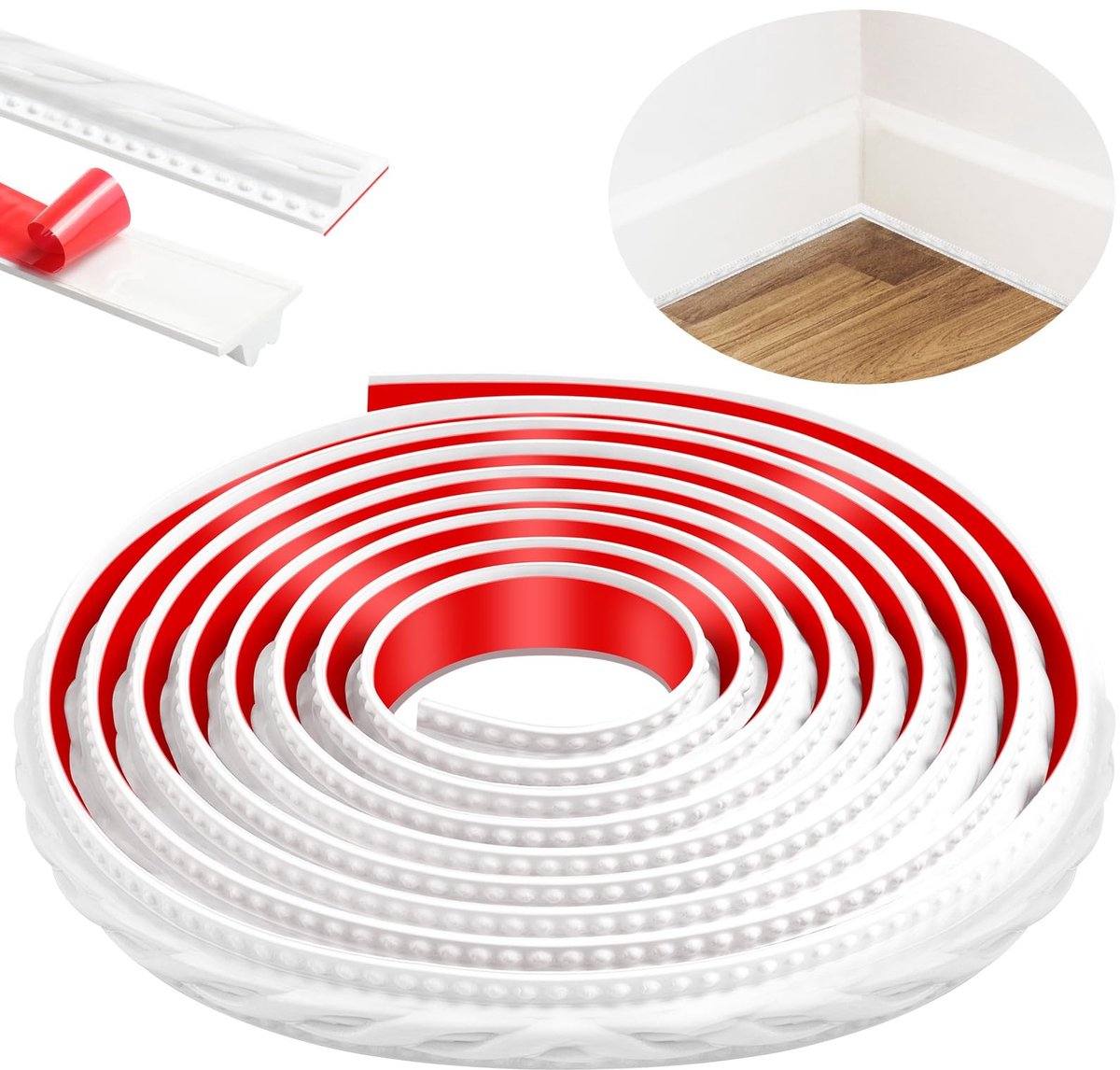SolidKeus - 300cm Zelfklevende Decoratieve Lijst voor Spiegels en Meubels Wit