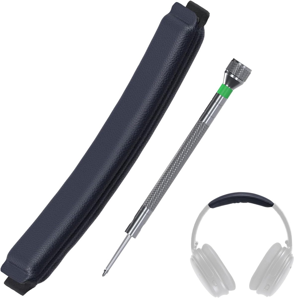Hoofdband voor Bose QuietComfort 35, 35 II, 45 (QC35, QC35 II, QC45) Over-Ear Hoofdtelefoon van MMOBIEL – Protein PU Hoofdband – Hoofdtelefoon Hoofdkussen Cover Reparatie – Blauw