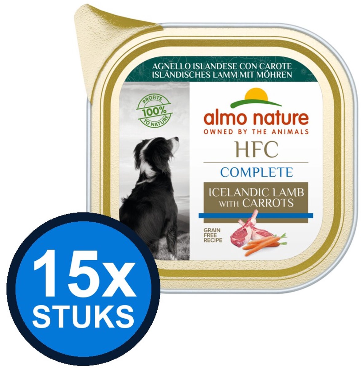 Almo Nature Almo Nature HFC dog alu complete lam&wortel 85gr