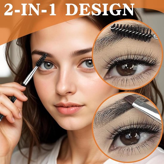 Set van 6 wimperkrullers, 6-in-1 wimperkrultang met wimperkam, 2-delige wimperkam, detailkwast, wenkbrauwborstel, professionele oogmake-up gereedschap — afbeelding 2