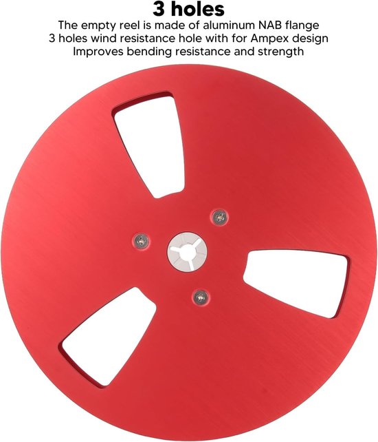 Aluminium Tape Reel van 7 Inch voor Gegevensopslag en Opname met Spindelgaten, Duurzaam en Lichtgewicht — afbeelding 4